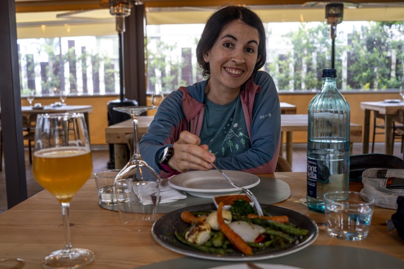 Restaurant dinner scene (Kayaking Costa Brava June 2025)