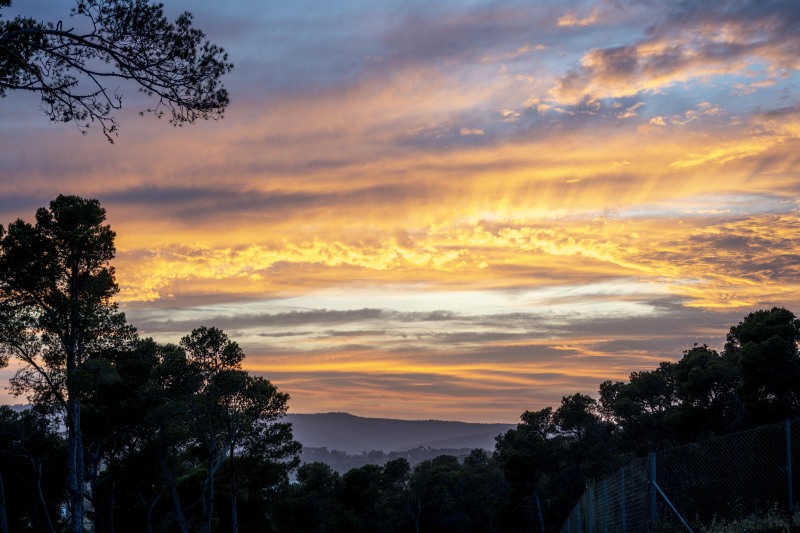 Sunset view from the hilltop campsite (Kayaking Costa Brava June 2025)