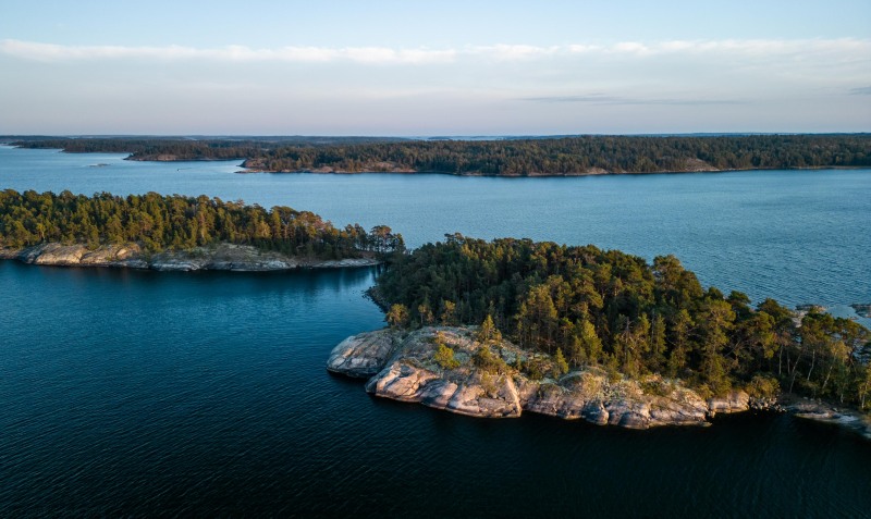 Our island from the air (Kayaking Sweden Sept 2023)