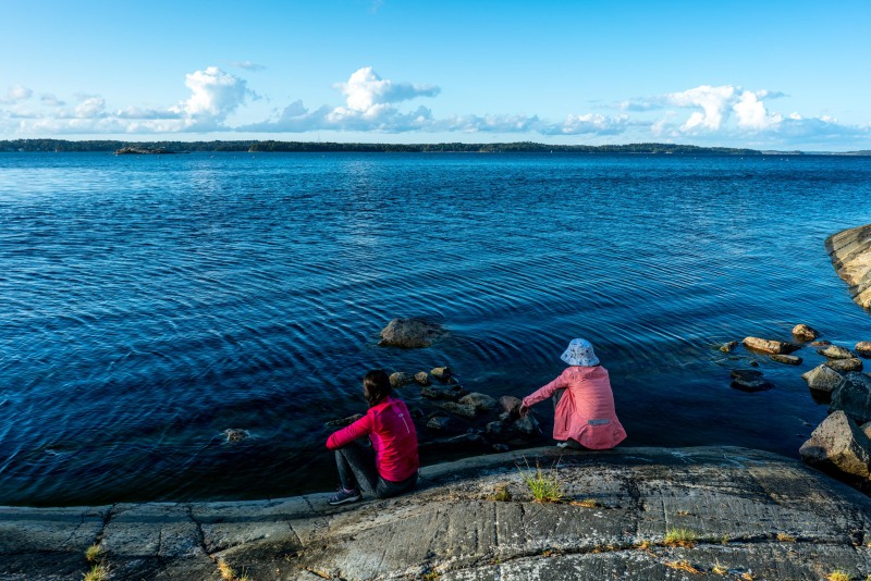 Sitting on the still side of the island (Kayaking Sweden Sept 2023)