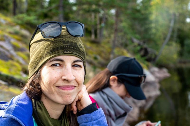 Taking a break by the lake (Kayaking Sweden Sept 2023)