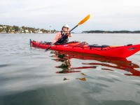 Ari in her kayak (Kayaking Sweden Sept 2023)