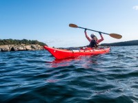 Ari on the water (Kayaking Sweden Sept 2023)