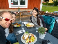 Lunch by the sea in Sigtuna (Kayaking Sweden Sept 2023)