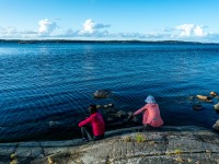 Sitting on the still side of the island (Kayaking Sweden Sept 2023)