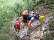 Chris and Emily descending (Lago di Garda, Italy)