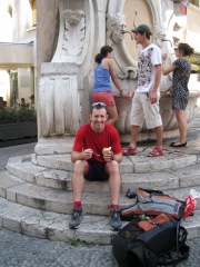 Chris eating ice cream (Lago di Garda, Italy)