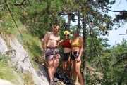 Cris, Emily, Frauke by the klettersteig (Lago di Garda)