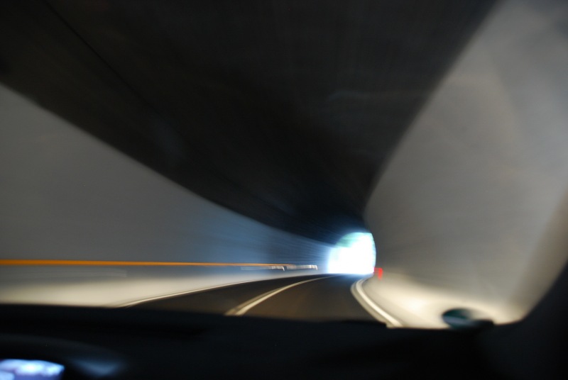 Driving through a tunnel (Lago di Garda)