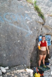 Emily is happy with water (Lago di Garda)