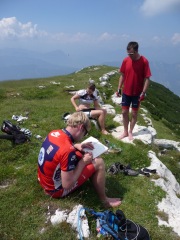 Hanging around at the top of Monte Stivo (Lago di Garda, Italy)