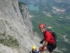Chris at top of ladder (Lago di Garda, Italy)