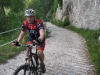 Cris on big climb (Lago di Garda, Italy)