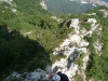 Cris on klettersteig ladder (Lago di Garda)