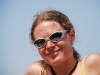 Frauke at top of klettersteig (Lago di Garda)