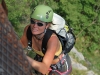 Frauke on klettersteig closeup (Lago di Garda)