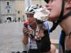 Frauke tackles the cream (Lago di Garda)