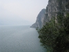 View down the lake from the cliffs (Lago di Garda, Italy)