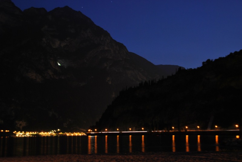 View across lake at night 2 (Lago di Garda)
