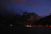 View of lake at night (Lago di Garda)