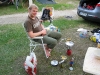 Cris in the camp ground (Lago di Garda)