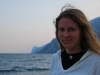 Frauke and Gardasee behind (Lago di Garda)