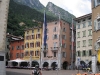 Frauke cycling through Riva (Lago di Garda)