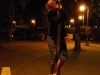 Frauke hugs pole (Lago di Garda)