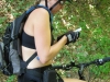 Frauke looking at the map (Lago di Garda)