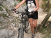 Frauke pushing bike (Lago di Garda)