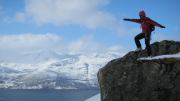 Em poses on a rock (Tomesrenna, Norway)