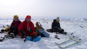 Emily, Aly, Hallvard on the summit (Daltinden, Norway)