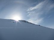 Sun above mountain (Daltinden, Norway)