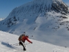 Chris skiing down (Langdalstindane, Norway)