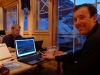 Cris and Chris geeking out (Koppangen, Norway)