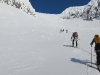 Crossing the glacier (Langdalstindane, Norway)