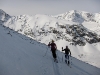 Em and Chris ascending (Daltinden, Norway)