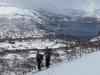 Em and Chris with fiord behind (Tomesrenna, Norway)