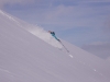 Emily about to make a turn (Rørnestinden, Norway)