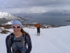 Emily with fiord behind (Rørnestinden, Norway)