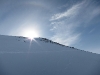 Sun above mountain (Daltinden, Norway)