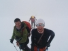 Tim and Aly in white-out (Langdalstindane, Norway)
