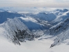 View from above glacier (Langdalstindane, Norway)