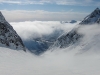 View from the top of the glacier (Langdalstindane, Norway)
