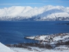 View towards the lodge 2 (Tafeltinden, Norway)