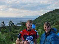 Cris after finishing (Midtnattsolgaloppen 2009)