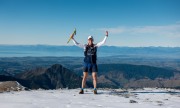 Matt is victorious (Walk up Mt Arthur July 2021)