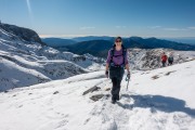 Megan in the snow (Walk up Mt Arthur July 2021)