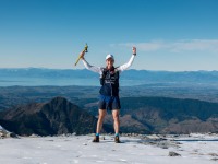 Matt is victorious (Walk up Mt Arthur July 2021)