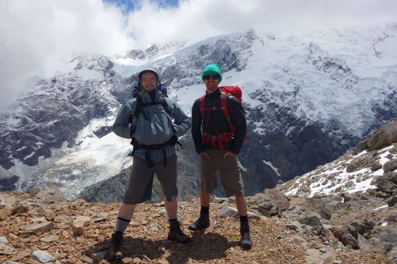 Simon and William on the ridge (Mueller Hut Jan 2014)